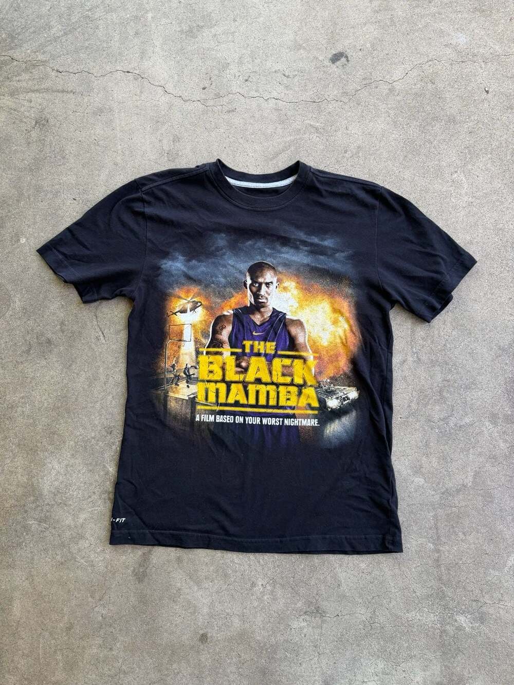 Rare Nike Kobe Bryant 'The Black Mamba' Movie worst nightmare Poster Graphic Dri